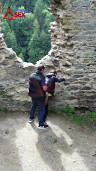 He Fuck My Ass in a Castle, with Visitors Around!