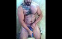 MuscleOso: Ric Ram Wanks off in the Shower with a Toy