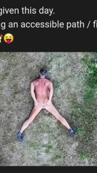 Open Ass While Laying in a Park