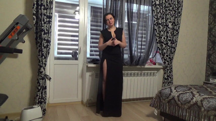 Sexy Milf: The sexiest my outfit N3 Modeling long classik balck dress...