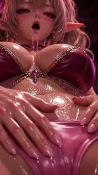 3D Anime Medival Stripper Masturbates and Fucks Knight
