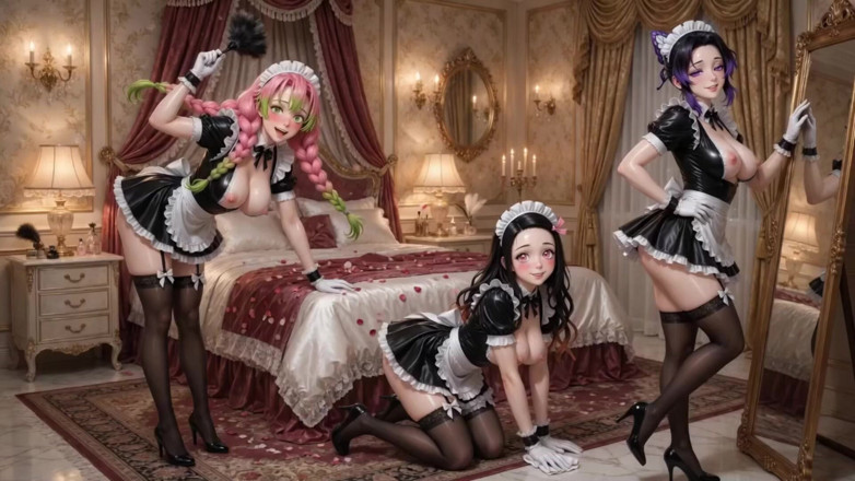 Ianimedia: 3个女仆在野外清洁模式 Ia