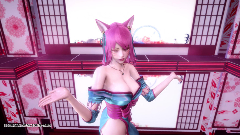 3D-Hentai Games: [MMD] IU - LILAC Spirit Blossom Ahri Sexy Striptease League Of...