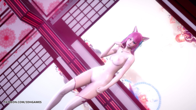 3D-Hentai Games: [MMD] IU - LILAC Spirit Blossom Ahri Sexy Striptease League Of...