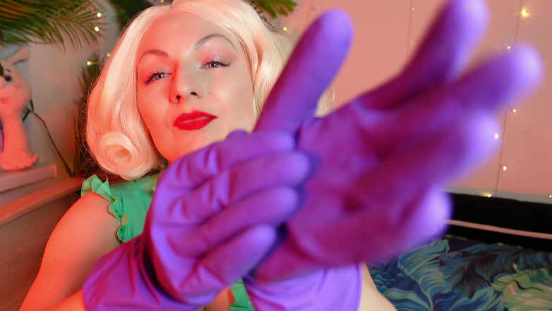 Arya Grander: बैंगनी घरेलू दस्ताने ASMR सेक्सी वीडियो (आर्य ग्रांडर)