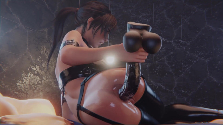 Velvixian 3D: Lara Love a Huge Anal Dildo
