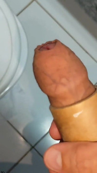 Cock Ring Inflating the Dick in Second and Gets Stuck.