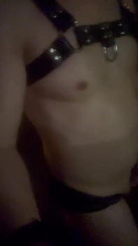 Naked Muscular Asian Stud Owns the Night Streets in Nothing but a Leather Harness