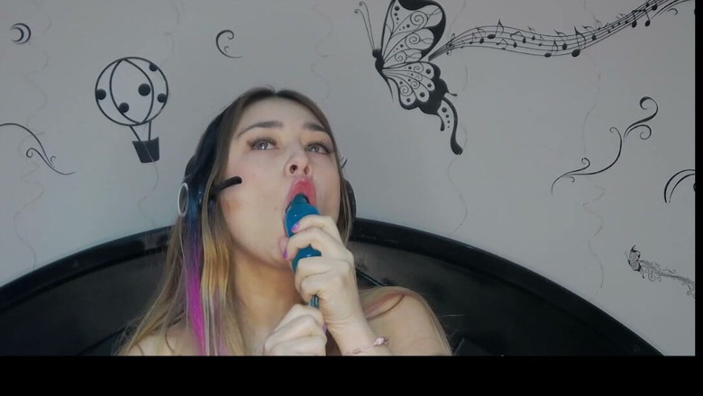 Angel eyes studio: Playing with a Condom Filled with Blue Liquid Tied to...