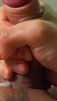A Young Guy Jerks off in the First Person and Cums Loudly on Camera.