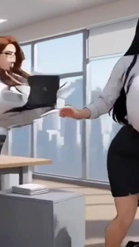 Funny Huge Boobs Office, Ai Animation