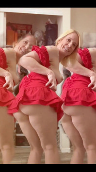 Beautiful MILF in Red Dress