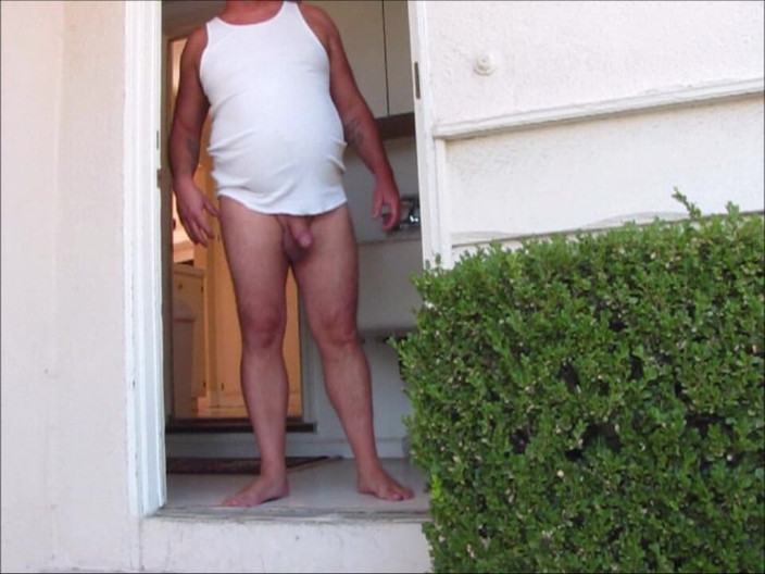 The porky pervert: Yan kapı mastürbasyonu ve boşalma