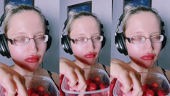 FinDom Goaldigger: Asmr Jahodové Lízání - Asmr, Oční brýle, Gianess, Rtěnka, Velké Rty,...