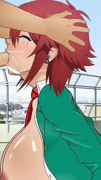 Tomo-Chan Tomboy poate deja adânc în gât bilele lui frumos pula groasă adânc pentru prima ei muie