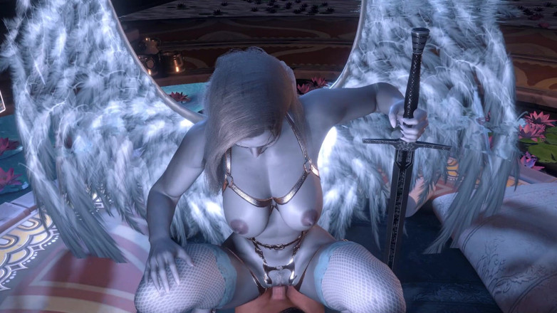 Wraith ward: Nadržený Sexy Battle Angel jezdí na čůrákovi cowgirl
