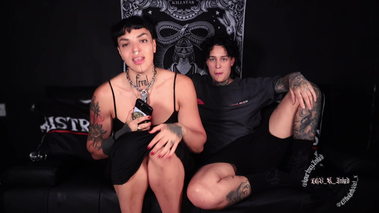 Lgb k inked: Dom Sph berganda: dua wanita menghinakan zakar kecil awak