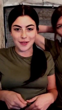 Horny Soldiers Live Stream Lesbian Ass Spanking, Big Natural Tits & Hairy Pussy Fingering