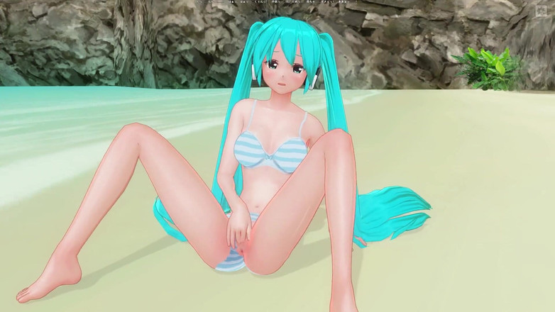 H3DC: 3D Hentai Hatsune Miku Zabawy na plaży (część 1)