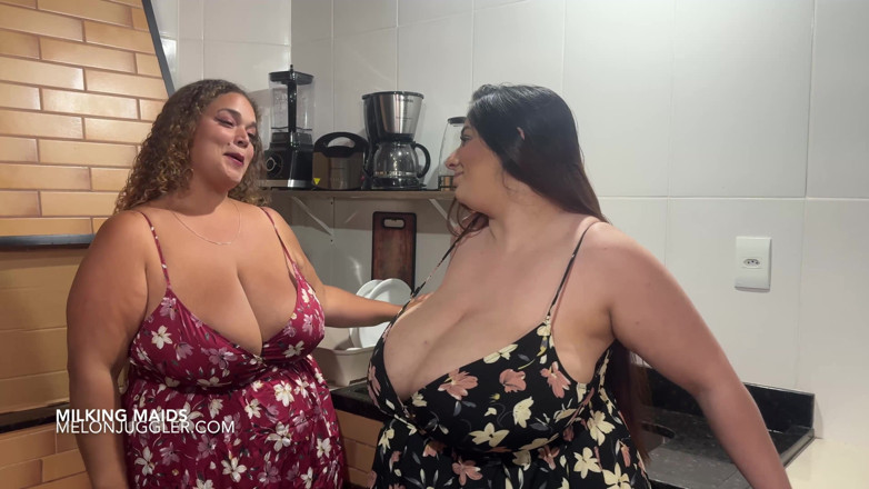 Melon Juggler: The Latina Milkmaids Analua BBW &amp; Julia Leite