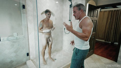 Disruptive films: Helpful Stepdad Assists Injured Stepson in Showering & Getting off - Disruptive