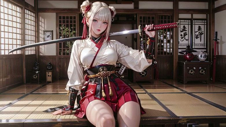 Seraphina Vale: 白髪の侍と金髪のお団子!