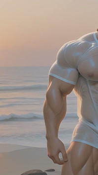 Rockstar hunk taquine les couilles et la bite avec éjaculation