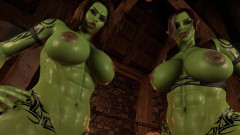 POV Futanari. Double Penetration with Orcs thumbnail