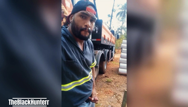 TheBlacKHunterr: Worker Masturbating at the Construction Site Behind the Company Truck