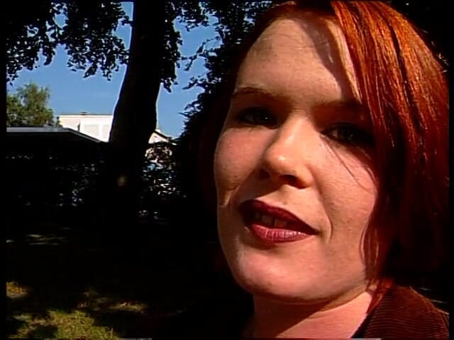 Lucky Cooch: Redhead hottie talking to a guy