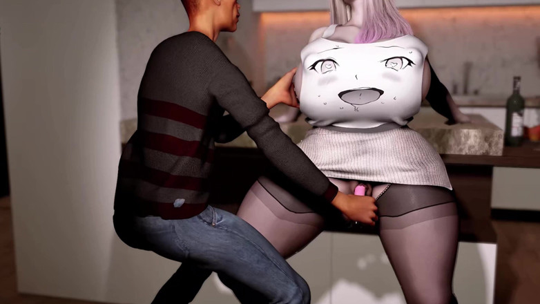 Why fuck so hard: 3D enormes mamas loira bbw prostituta provocando o pau velho...