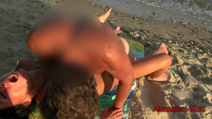 Alexandra Wett: Perverted Wank Nerd Fucks My Cunt on the Hotel Beach