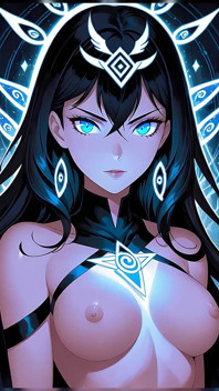 裸体mystica面纱神奇的发光幻灯片