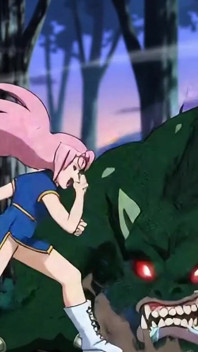 He Found a Big-dicked Monster in the Woods and Tried to Run Away, but Ended up Sitting on the Huge Green Dick.