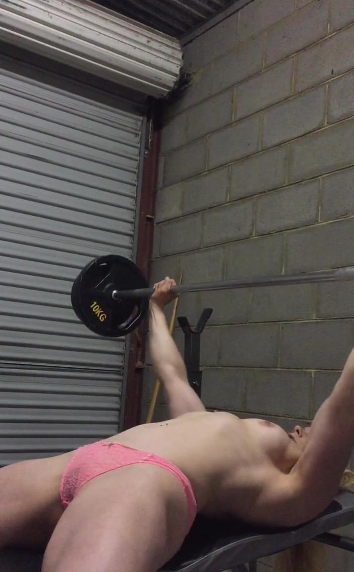 Michellexm: Pink Panties Workout