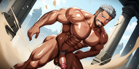 Erotic Man: ハングホワイトコックス射精