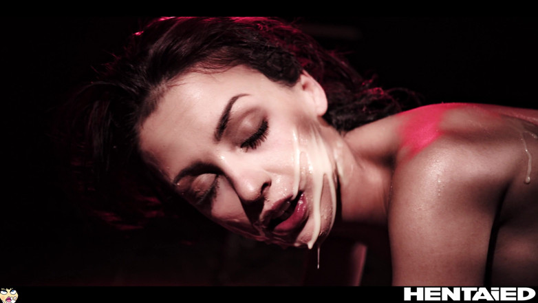 Hentaied: Хентай у реальному житті - Haneen is cream-pied з новою експериментальною синьою інопланетною спермою