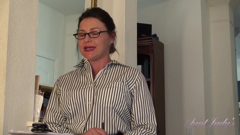 Aunt Judy's: AuntJudys - Busty mature hairy amateur Joana is your new secretary