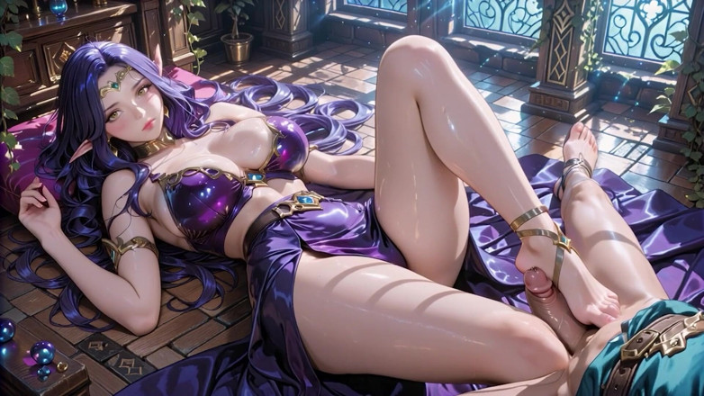Tay Swift X: Fantasy slott Lila älv gudinna avsugning footjob till doggy massiv krämig...