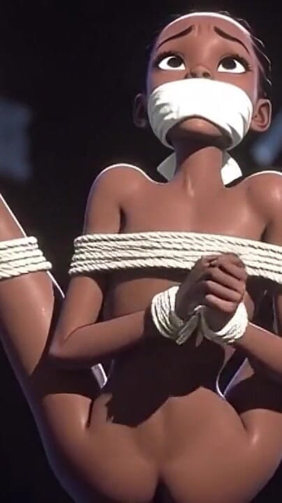 YOUR BEST FANTASY: Thin Black African Slave Tied up - Horny &amp; Begging for Dick