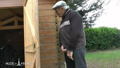 Nude in France: Cindy gets analized outdoor in threeway with daddy ogler