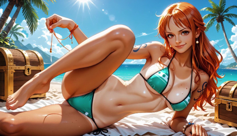 Sdanimacionescol: Nami Dikongkek Keras Oleh Luffy Dan Zoro - Bertiga Di Pantai...