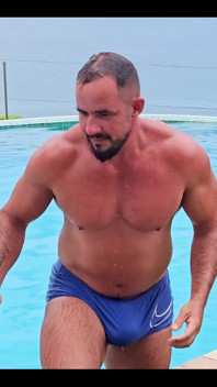Swim Trunks Full of Dick