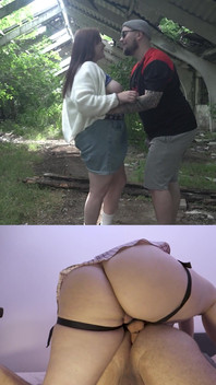 Horké veřejné pegging za slunečného počasí