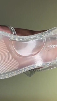 Pink Foxx Em Clear Flip Flops