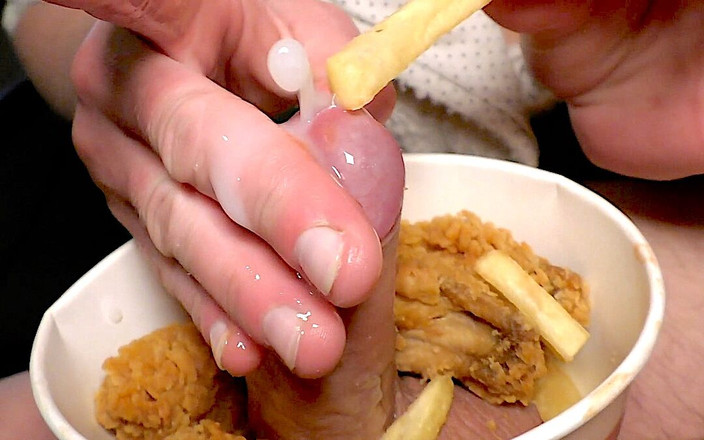 Aqua Pola: Jídlo fetiš kouření v kuřete a hranolky a jezte to...