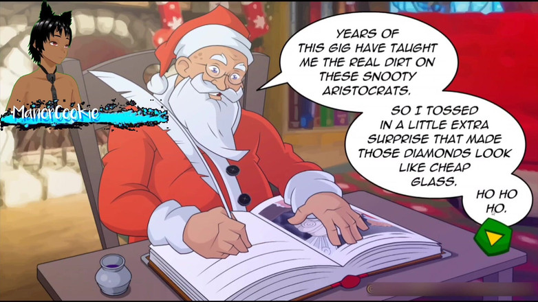 Manor Cookie: Buku harian sekretaris sinterklas - melirik buku harian sinterklas dengan posisi...