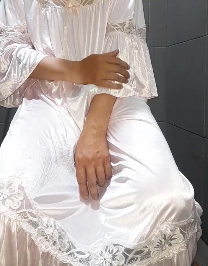 Naomisinka: Crossdresser Gorgeous Satin Lingerie Pleasure