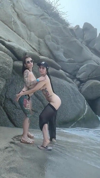 I Was Caught Having Completely Naked Sex on the Beach - Threesome on the Beach