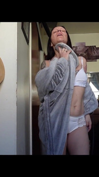 Fuzzy Robe Tease